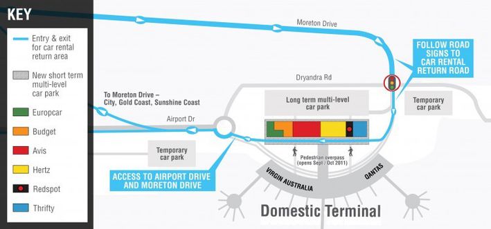 Au Qld Brisbane Airport Domestic Terminal Map 