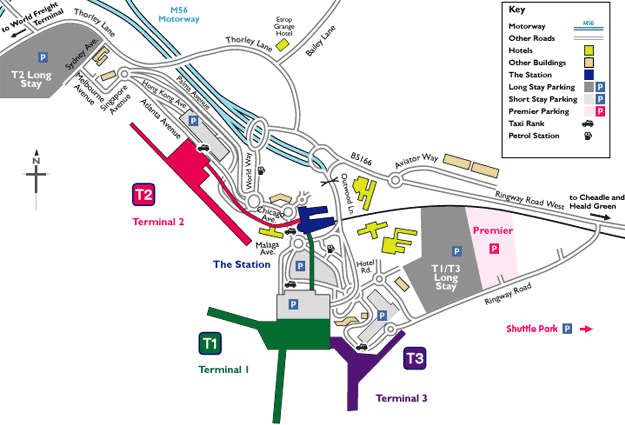 Manchester Airport Terminal Map   Uk England Manchester Airport Terminal Map 